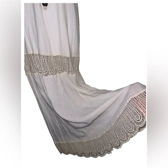 Vanja couture boutique brand SIZE M Maldivian goddess long maxi beige NWT - Picture 2 of 6